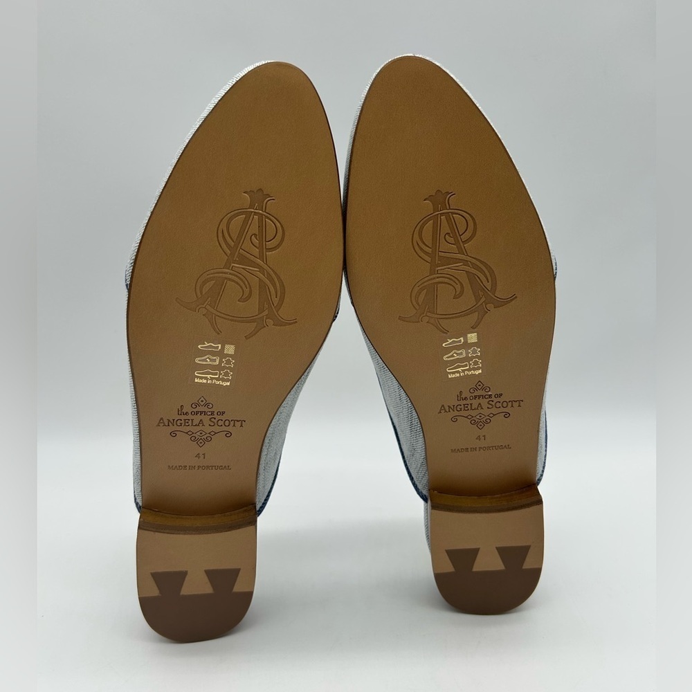 The Office of Angela Scott Miss Adelaide Denim Women’s Mules EU 41 US 11 NIB - Picture 10 of 12